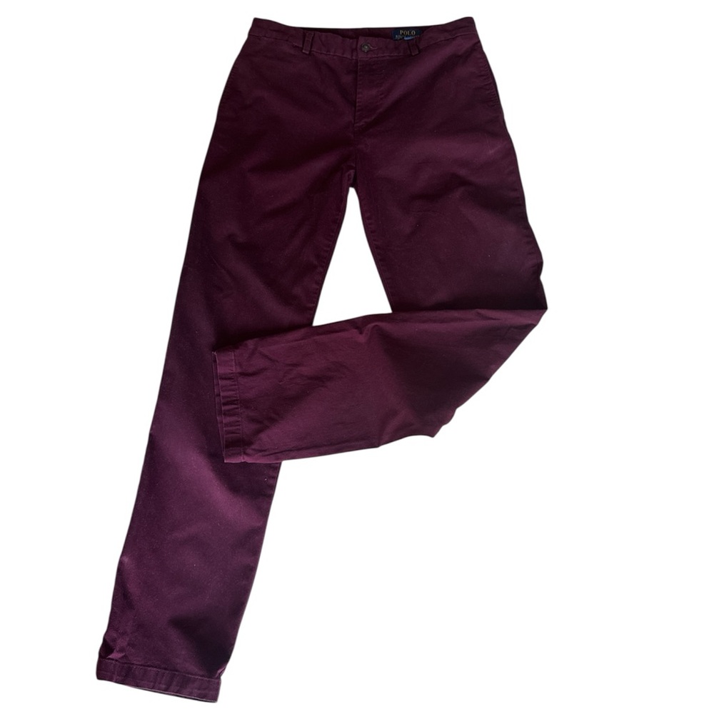 Polo Ralph Lauren flat front five picket size youth 20 Deep Burgundy Chinos